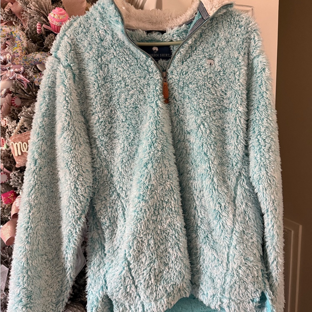 The Southern Shirt Company Aqua Teddy Jacket
